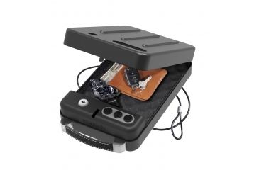 Image of Stack-On Portable Case with Radio Frequency Access, MATTE BLACK PC-1702-RFID