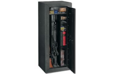 Image of Stack-On Tactical Gun Cabinet: 2 Tactical Weapons and 14 Long Guns, Black/Silver hammertoneTC-16-GB-K-DS