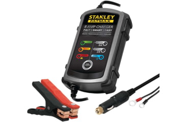 Image of Stanley Tools 8-Amp FATMAX Battery Charger/Maintainer, Black/Yellow, BC8S