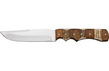 Image of Steel Stag Stag Hunter Fixed Knife, SS Blade, One-piece curved design stag handle SS7019