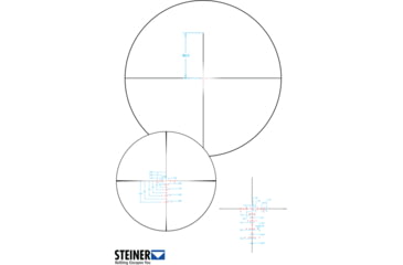 Image of Steiner HX6 3-18x50mm Rifle Scope, 30mm, First Focal Plane, STR-MIL Reticle, Black, 8783