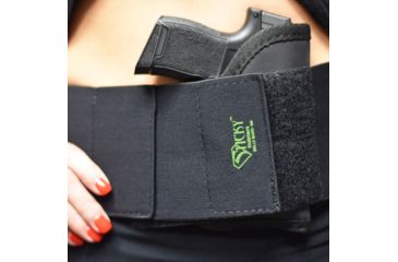 Image of Sticky Holsters Sticky Belly Band Holster, Plush Elastic,, Black, Small, SBBS2434