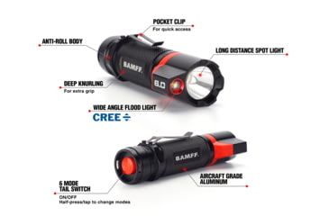 Image of STKR Concepts Bamff 6.0 600 Lumens Dual Cree Led Flshlght W/flood