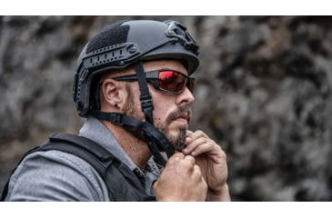 Image of STNGR Alpine Ballistic Sunglasses, Matte Black/Red Mirror, Medium/Large, CQ-V3I1-U02L