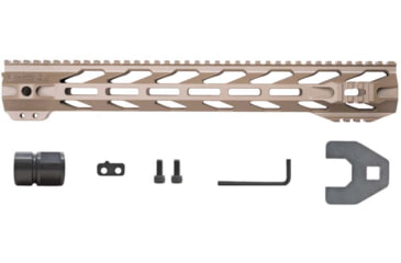 Image of STNGR RPTR M-Lok Free Float Handguard, AR15/M4, 15in, Cerakote, Magpul FDE, 15RM-FDE