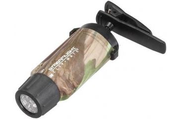 Image of Streamlight ClipMate Green LED Flashlight, headband, battery - Camo