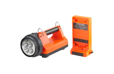 Image of Streamlight E-Spot LiteBox 1500 Lumens Rechargeable Lantern Standard System, 120V AC/12V DC, Shoulder Strap &amp; Mounting Rack, Orange, 45851