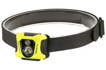 Image of Streamlight Enduro Pro - with 3 AAA alkaline batteries, rubber hard hat strap, elastic head strap, 3M Dual Lock - Box, Black/Yellow, 61422