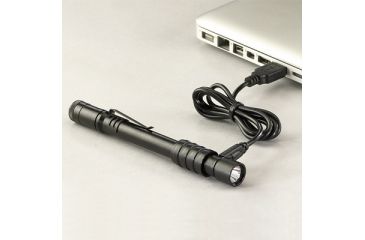 Image of Streamlight Stylus Pro USB LED Pen Light w. White LED, Black, Clam Pack 66133