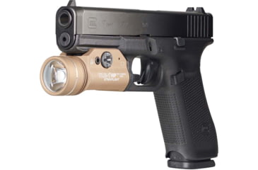 Image of Streamlight TLR-1 HP 1000 Lumens High-Candela Rail-Mounted Strobing LED Tactical Light, CR123A, FDE, 59151