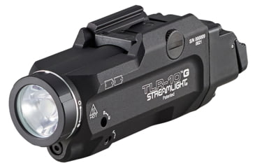 Image of Streamlight TLR-10 G LED Tactical Weapon Light w/Green Laser &amp; Rear Switch Options, CR123A, White, 1000 Lumens, Black, 69473