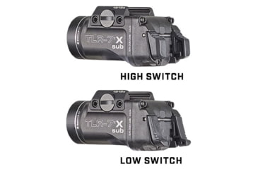 Image of Streamlight TLR-7 X sub USB 500 Lumens Weapon Light, CR123A, Black, Springfield Armory Hellcat, 69408