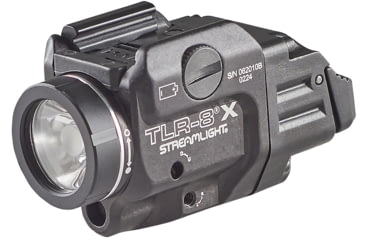Image of Streamlight TLR-8A A Weapon Light and Laser, Both High and Low Switch Mounted on TLR-8A, CR123A, Red Beam, 500 Lumens, Black, 69414