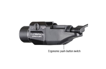 Image of Streamlight TLR RM 1 HL-X USB 1000 Lumens Weapon Light System, SL-B9 Rechargeable, with Key Kit, Mounting Hardware, Straight Momentary Pressure Switch, And USB-C Cord, Black, 69483