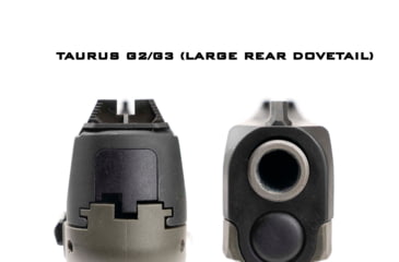 Image of Strike Industries Taurus G2/G3 Iron Sights, Large Rear, Standard Height, Black, One Size, SI-TG2/3-SIGHTS-STN-L