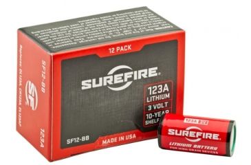Image of Surefire 123A Lithium Battery Box, 12 Batteries, 3 Volt SF12-BB