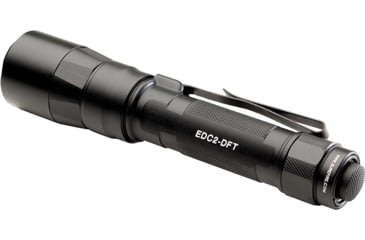 Image of SureFire TURBO Series 18650/123 Everyday Carry Flashlight Dual-Output High-Candela LED Flashlight, Hard Anodized, Black, EDC2-DFT-BK