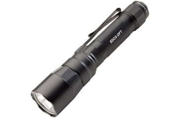 Image of SureFire TURBO Series 18650/123 Everyday Carry Flashlight Dual-Output High-Candela LED Flashlight, Hard Anodized, Black, EDC2-DFT-BK