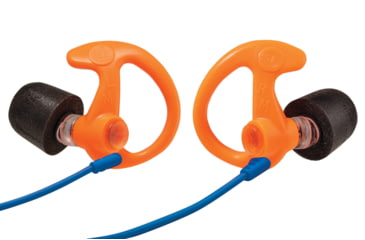 Image of SureFire Comply EP10 Full Block Earplugs, Foam Tipped, Small, 1 Pair, Orange, EP10-OR-SPR
