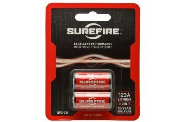 Image of SureFire 123A 3 Volt Lithium Battery Box, 2 Batteries, SF2-CB