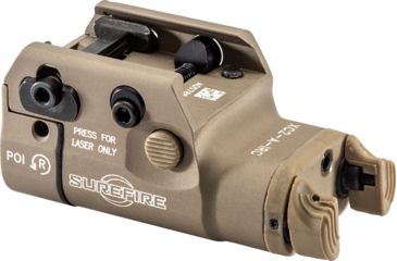 Image of SureFire XC2 Weapon Light, 300 mW IR LED, 7 mW 850 nm IR Laser Sight, 1.5V, Wedge Lock Universal Rail Mount, Tan, XC2-A-IRC-TN