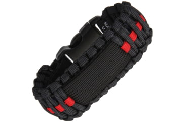 Image of Survco Tactical Para Cord Watch Band Red Line, Construction, 550 Paracord, WATCH BAND RED LINE