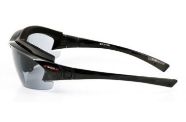 Image of Survival Optics Sunglasses Gripz Riders/Doch Sunglasses, Black/Black Pad and Tip Frame, SOS Logo, Pc Smoke Lens 7593