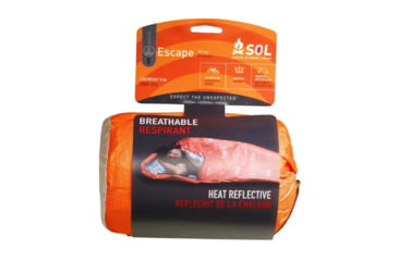 Image of Survive Outdoors Longer Escape Bivvy Blanket, w/ Hood, Orange, 0140-1235