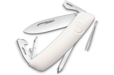 Image of Swiza D04 Swiss Pocket Knife White Folding Knife,2.875in,440 Stainless Steel,Standard Edge,White Handle SZA4020