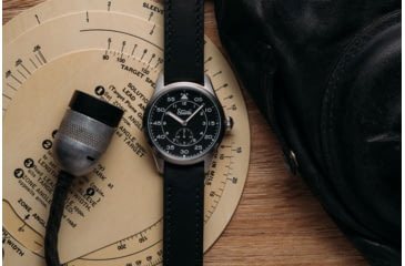 Image of Szanto Heritage Aviator Watches, Black Dial, Black Strap, Steel, One Size, SZ 2751