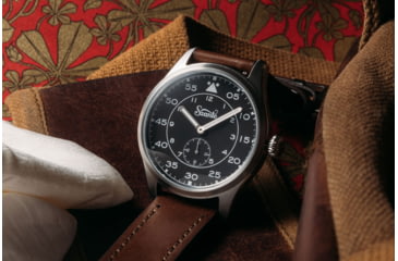 Image of Szanto Heritage Aviator Watches, Black Dial, Brown Strap, Steel, One Size, SZ 2754
