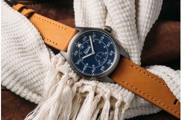 Image of Szanto Heritage Aviator Watches, Blue Dial, Tan Strap, Gun Gray, One Size, SZ 2756