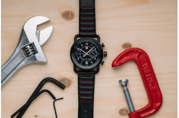 Image of Szanto Icon Roland Sands Chrono Watches, Black Dial, Black Strap, Black, One Size, IC RS 2252