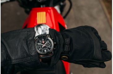 Image of Szanto Icon Roland Sands Chrono Watches, Black Dial, Black Strap, Black, One Size, IC RS 2252