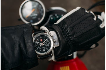 Image of Szanto Icon Roland Sands Chrono Watches, Black Dial, Black Strap, Steel, One Size, IC RS 2251