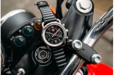 Image of Szanto Icon Roland Sands Chrono Watches, Black Dial, Black Strap, Steel, One Size, IC RS 2251