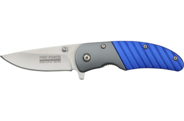 Image of Tac Force Executive Series A/O Fold Knife, SS drop point blade, Blue anodized Alum. handle TF732BL