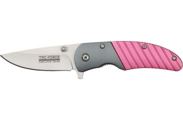 Image of Tac Force Executive Series A/O Fold Knife, SS drop point blade, Pink anodized Alum. handle TF732PK