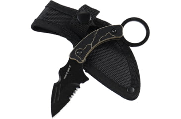Image of TAC Force Fixed Blade Black/tan, TFFIX111GN
