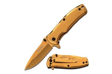 Image of TAC Force Folding Blade, 2.75in, Stainless Steel Blade, Gold Finished Ti-Coated Stainless Steel Handle TF-848GD