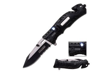 Image of TAC Force Folding Blade, 3.25in, Stainless Steel Blade, Black Aluminum Handle TF-835SH
