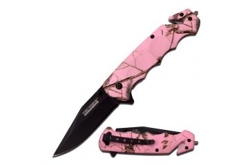 Image of TAC Force Folding Blade, 3.25in, Stainless Steel Blade, Light Pink Forest Camo Over Aluminum Handle TF-499PC