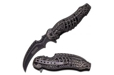 Image of TAC Force Folding Blade, 3.5in, Stainless Steel Blade, Stonewashed Stainless Steel Handle TF-857