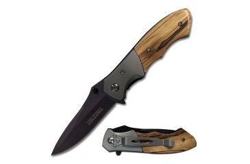 Image of TAC Force Folding Blade, 3in, Stainless Steel Blade, Lw Pakkawood Overlay Handle TF-468LW