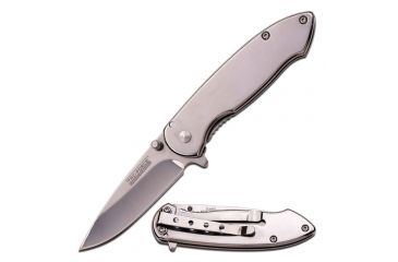 Image of TAC Force Folding Blade, 3in, Stainless Steel Blade, Mirror Stainless Steel Handle TF-862C