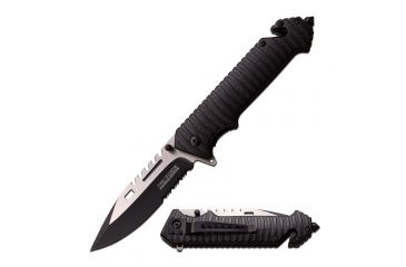 Image of TAC Force Folding Blade, 4in, Stainless Steel Blade, Anodized Black Aluminum Handle TF-916BK