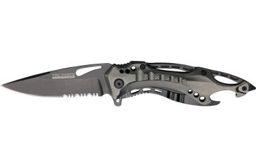 Image of Tac Force Linerlock Fold Knife 3 3/8in., HC SS PS drop point blade, Gun metal gray handle TF705GY