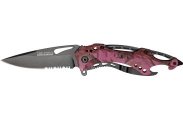Image of Tac Force Linerlock Fold Knife 3 3/8in., HC SS PS drop point blade, Pink camo handle TF705PC