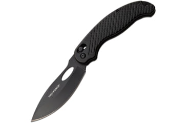 Image of TAC Force Rapid Lock Black Folding Knife, 3.75 black finish 3Cr13 stainless blade, Black textured aluminum handle, TF-1037BK
