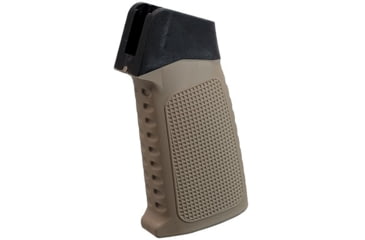 Image of TAC Grid Pattern Over-Molded AR Pistol Grip, Straight Top, Dark Earth Tan, CS03T1-DE